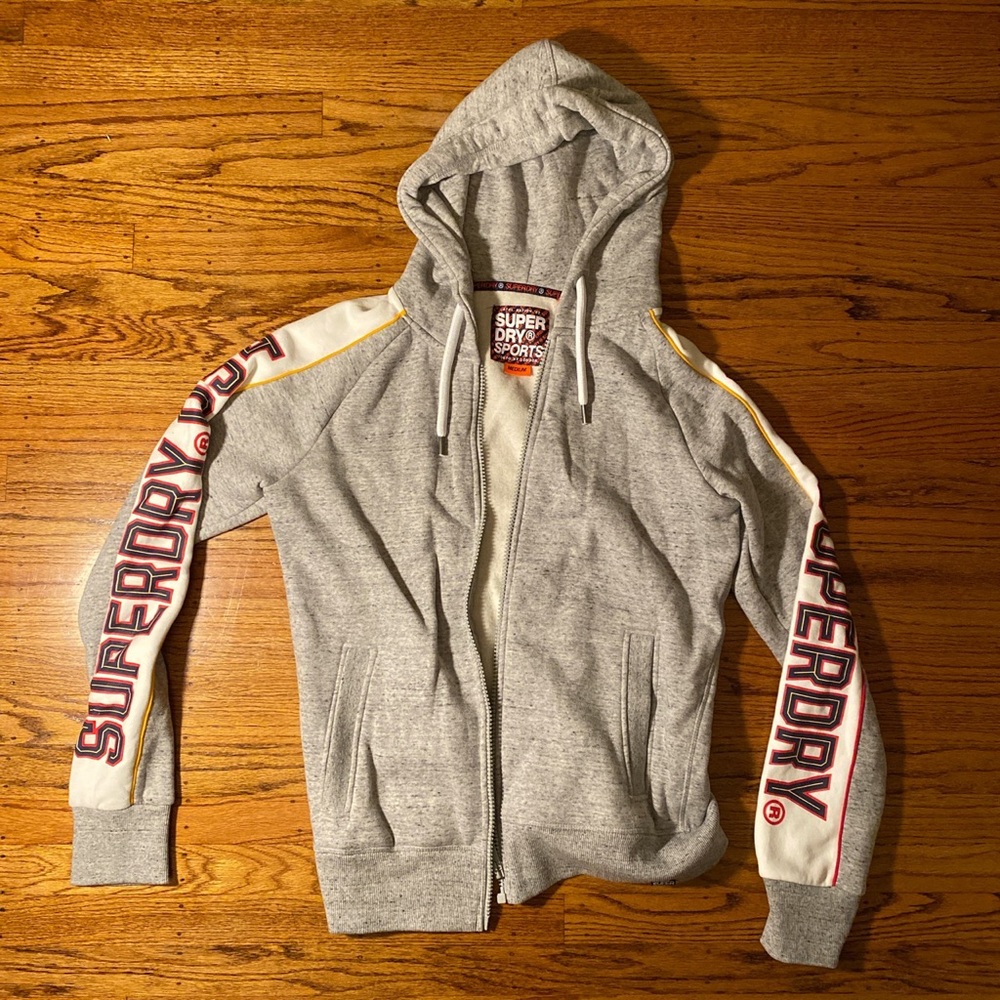 Gray Superdry Zipup Hoodie